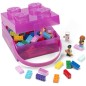 LEGO box s rukojetí - průsvitná fialová