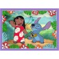 Puzzle 4v1 Bláznivý den Lilo&Stitch