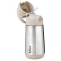 Termoska na pití s brčkem 350 ml - béžová