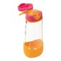 Sport láhev na pití 600 ml- růžová/oranžová