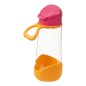 Sport láhev na pití 600 ml- růžová/oranžová
