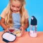 Láhev na pití s brčkem 450 ml - indigo/růžová