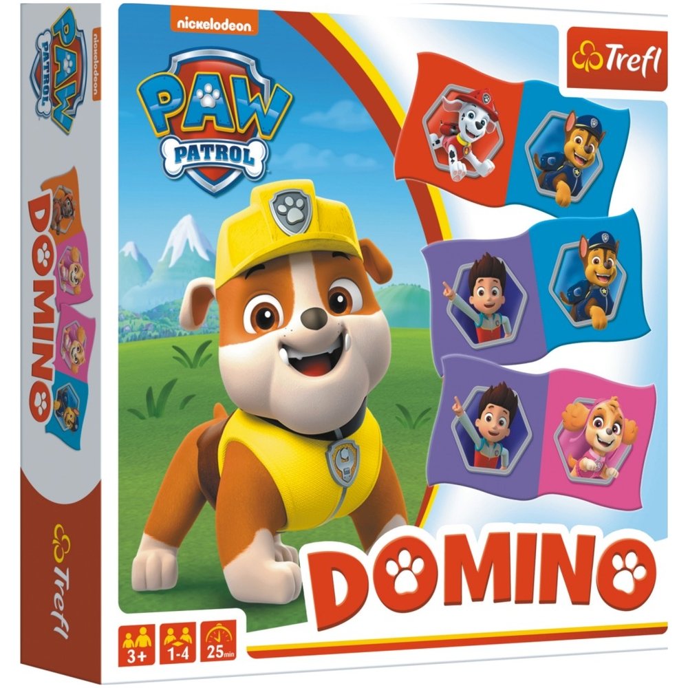 Trefl Domino papírové Paw Patrol/Tlapková patrola 28 kartiček