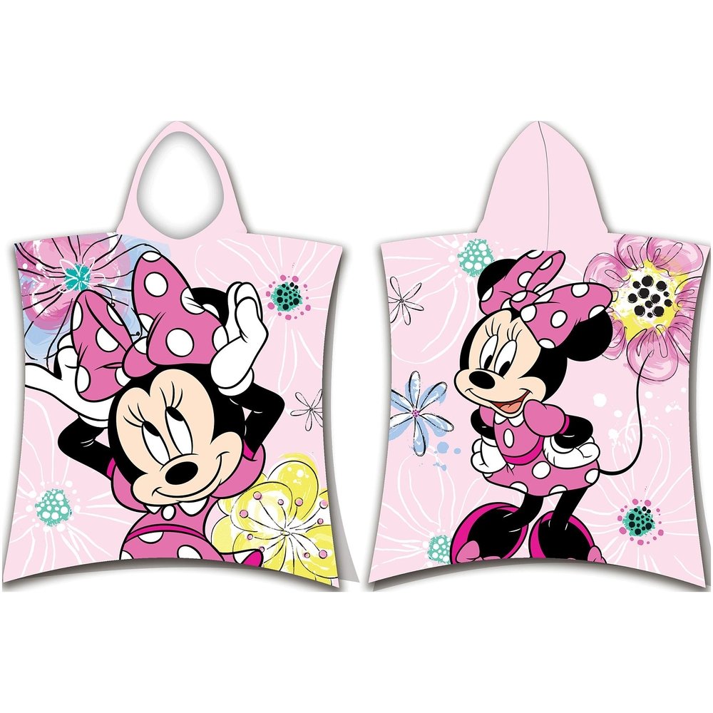 Jerry Fabrics Dětská osuška s kapucí pončo Minnie Pink bow