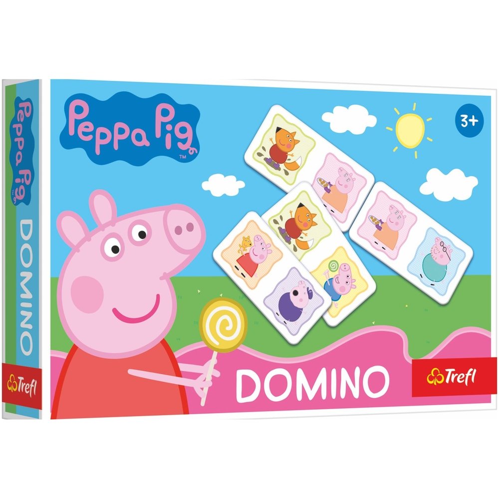 Trefl Domino papírové Prasátko Peppa/Peppa Pig 21 kartiček