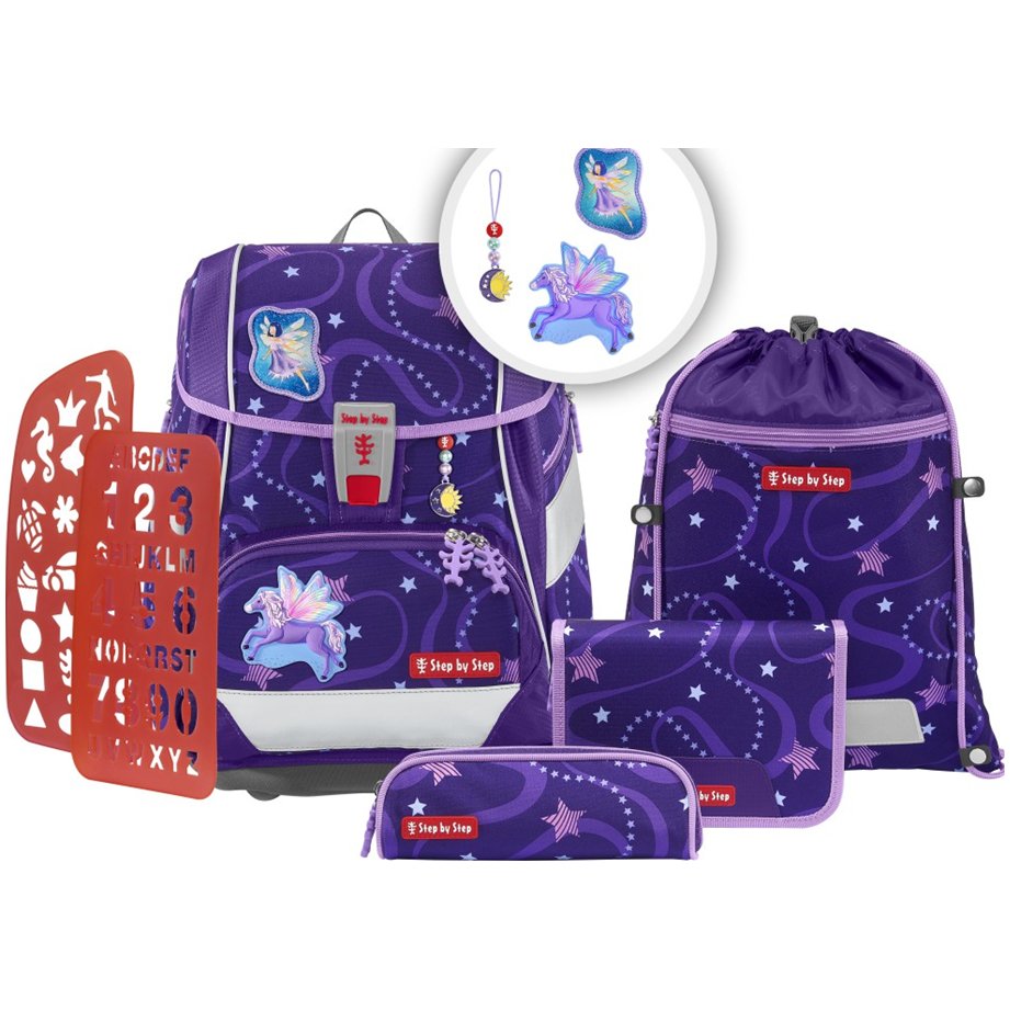 Školní aktovka/batoh 2IN1 PLUS pro prvňáčky – 6dílný set, Step by Step Pegasus Emily