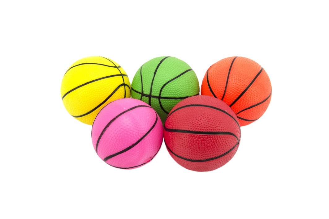 Míček basketbal guma 8,5cm 5 barev