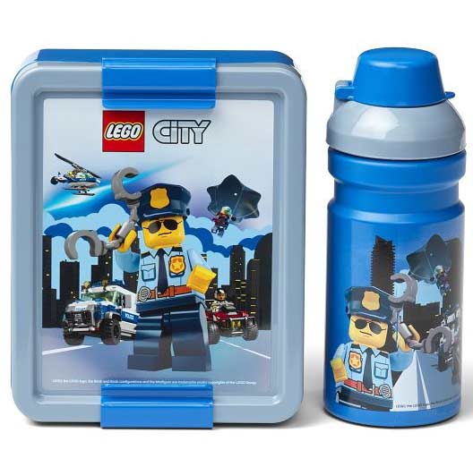 LEGO® City svačinový set modrý box + láhev