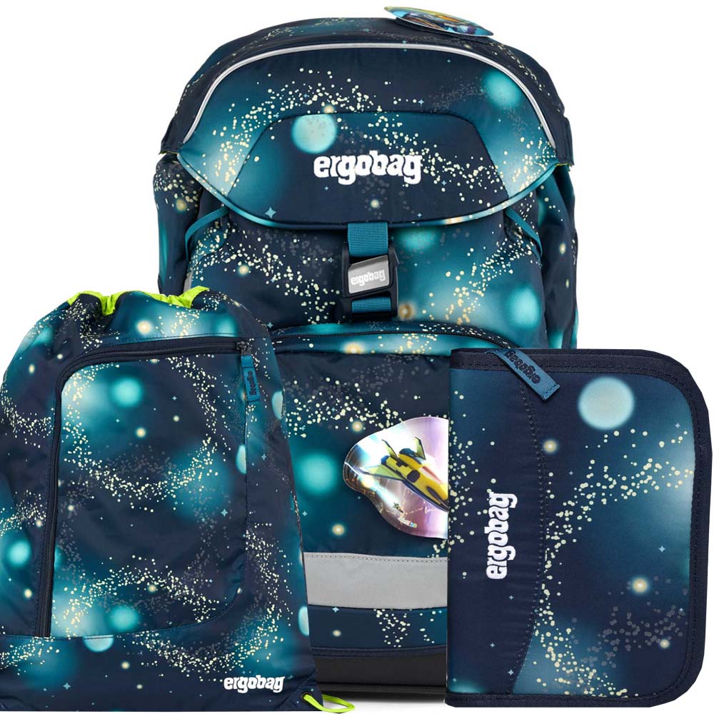 Ergobag Školní batoh pro prvňáčka Prime Galaxy space SET