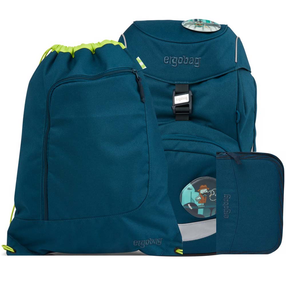 Ergobag Školní batoh prime Eco blue SET