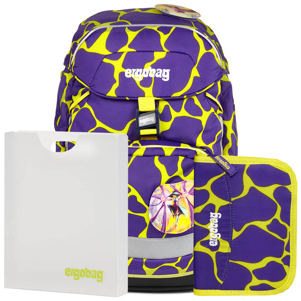 Ergobag Prime Fluo fialový set