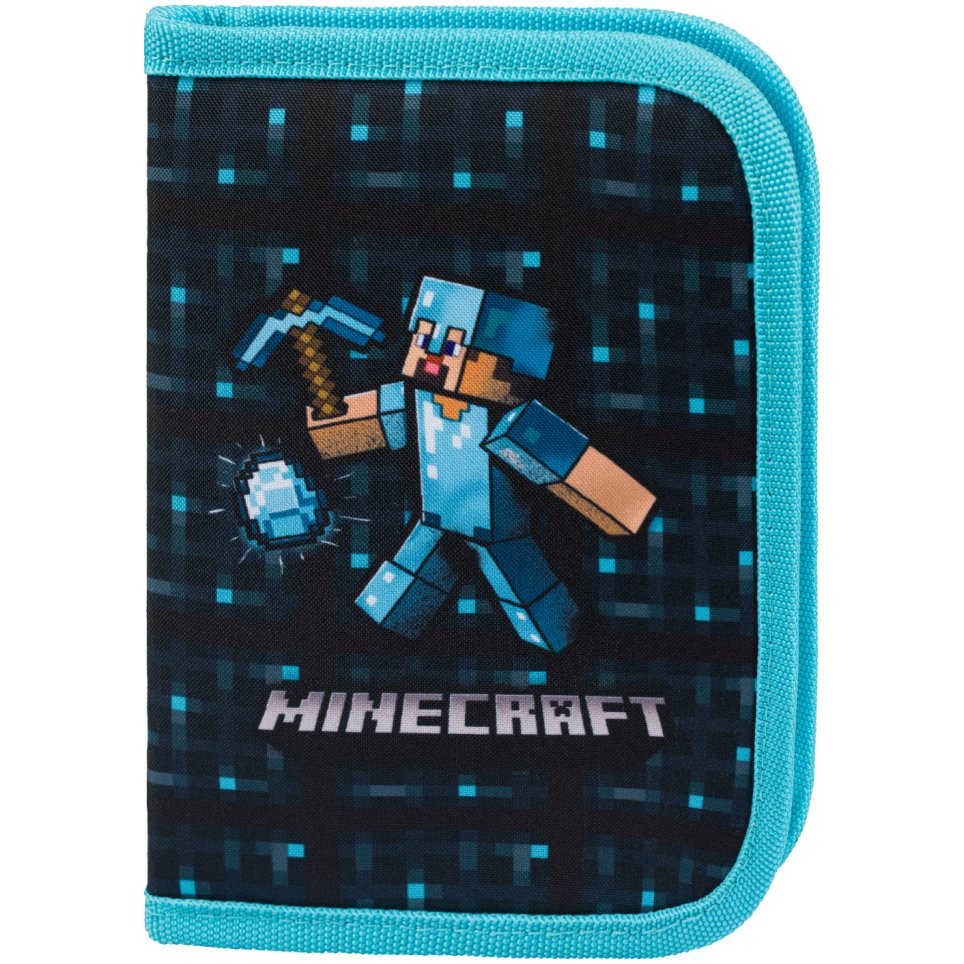 BAAGL Penál do školy Minecraft Blue Axe