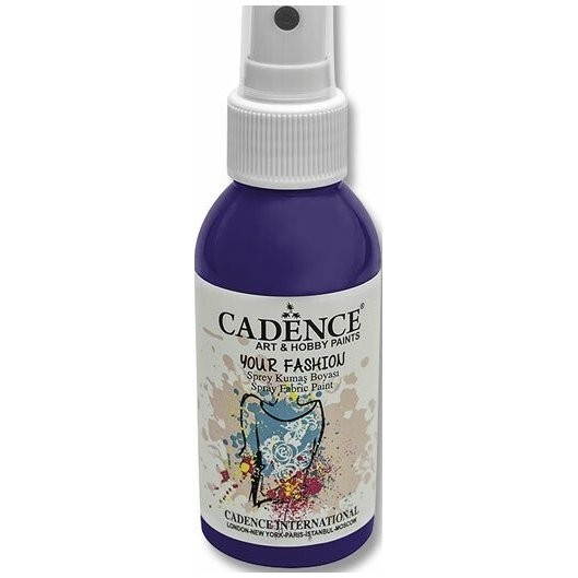 Cadence Barvy na textil Cadence Your Fashion fialová 100ml sprej