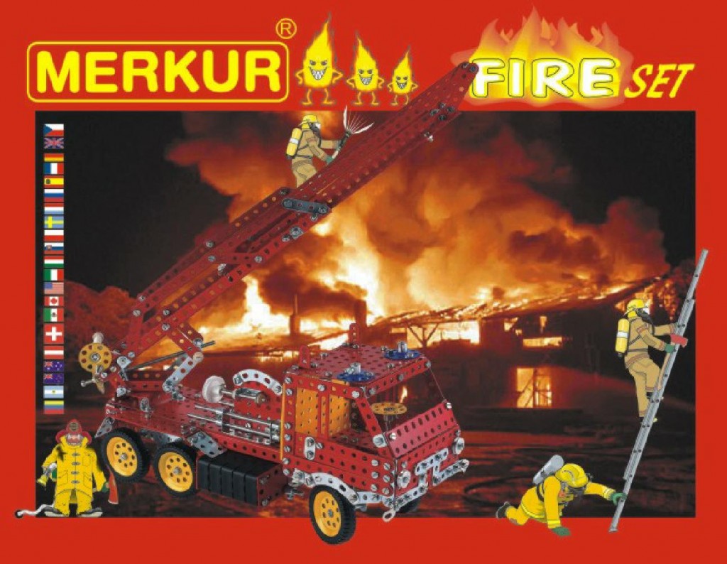 Merkur Toys Stavebnice MERKUR FIRE Set 20 modelů 708ks 2 vrstvy