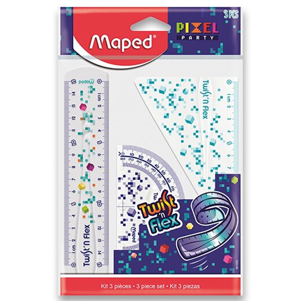 Maped Flexibilní pravítka Pixel Party - sada 3ks