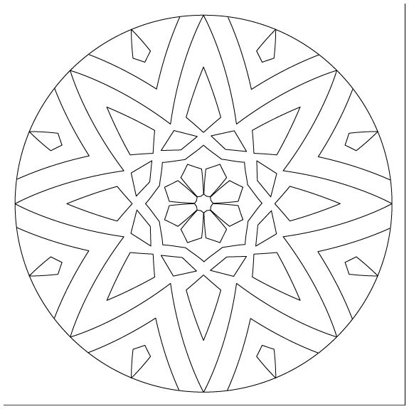 Malování pískem šablona Mandala 17.