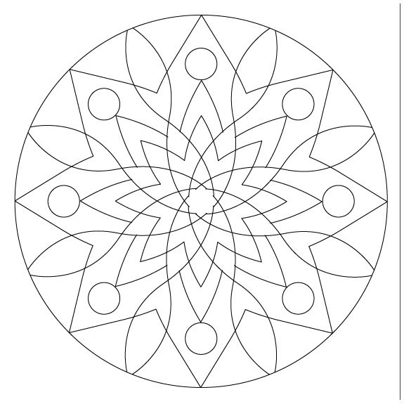 Malování pískem šablona Mandala 18.