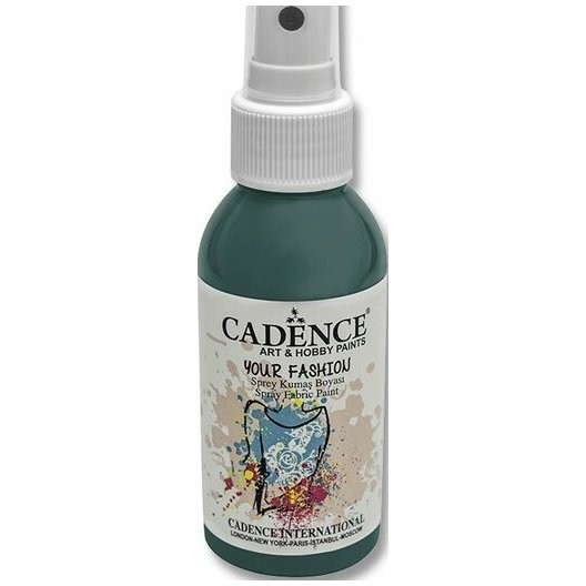 Cadence Barvy na textil Cadence Your Fashion modrozelená 100ml sprej