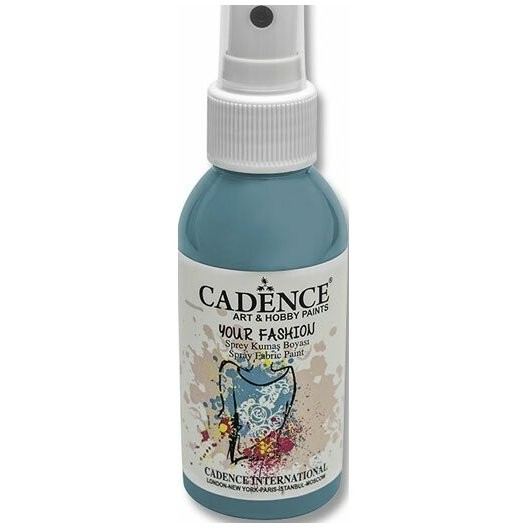 Cadence Barvy na textil Cadence Your Fashion tyrkysová 100ml sprej