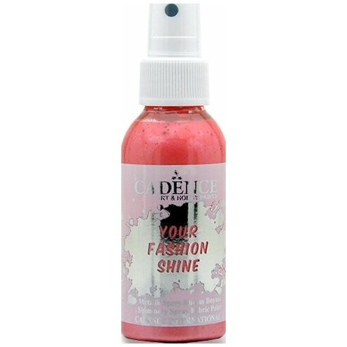 Cadence Barvy na textil Cadence Your Fashion Shine červená 100ml sprej