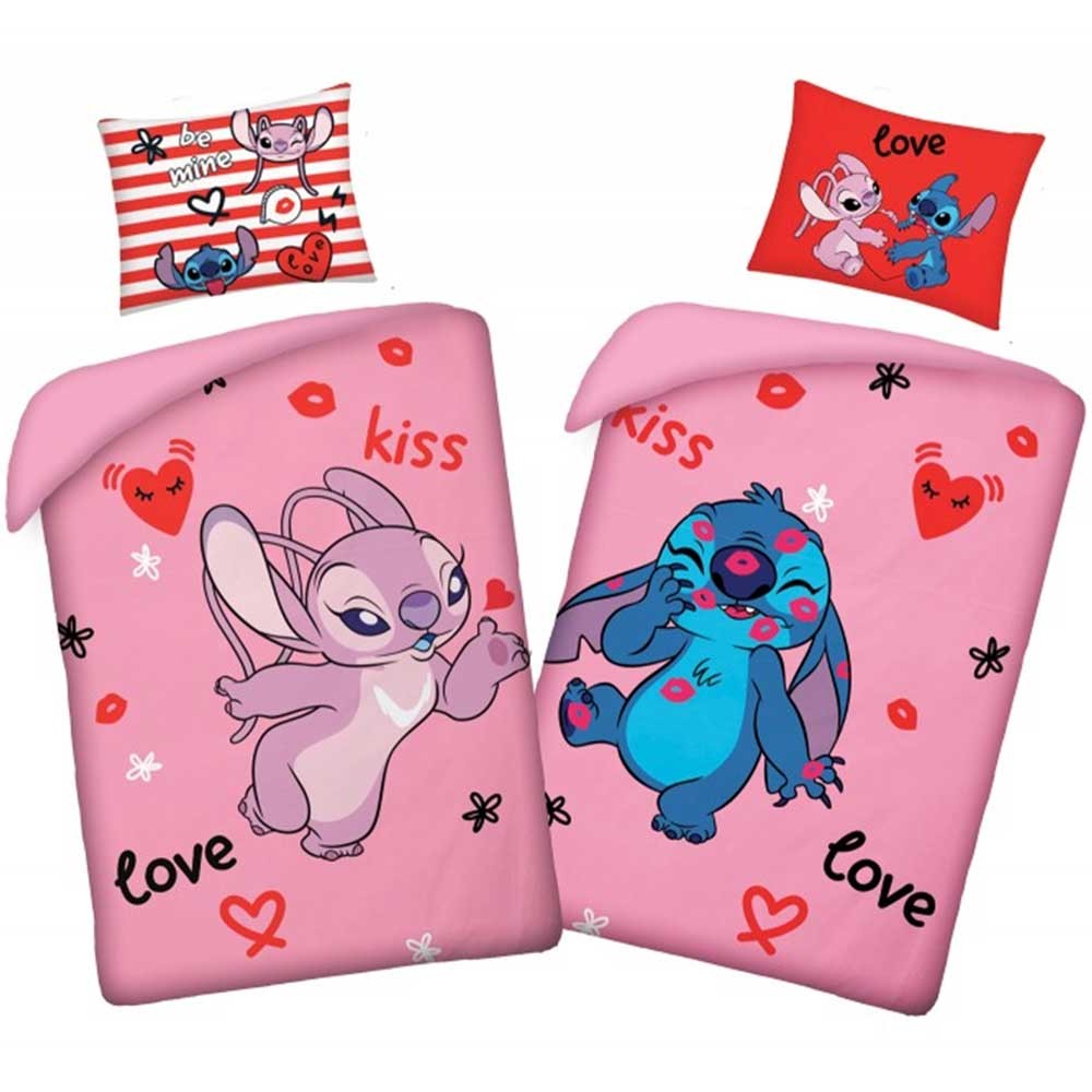 Jerry Fabrics Povlečení Lilo a Stitch růžové