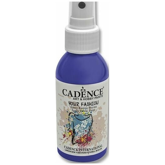 Cadence Barvy na textil Cadence Your Fashion modrá 100ml sprej