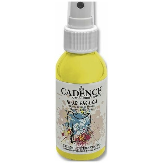 Cadence Barvy na textil Cadence Your Fashion žlutá 100ml sprej