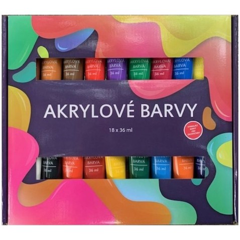 Akrylové barvy 18x36ml