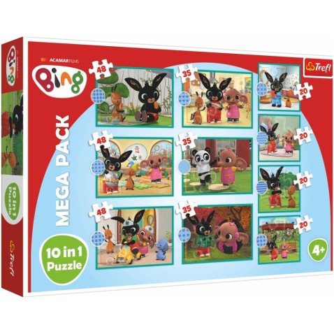 Trefl Puzzle 10v1 Co dělá Bing?/Králíček Bing