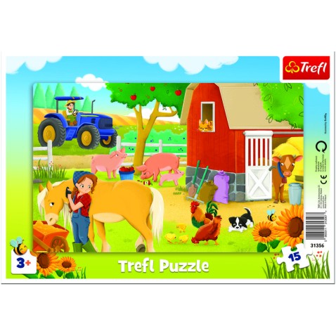 Puzzle deskové Na farmě 15 dílků