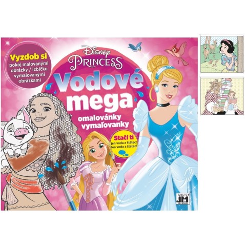 Vodové mega omalovánky Maluj vodou! Disney Princezny