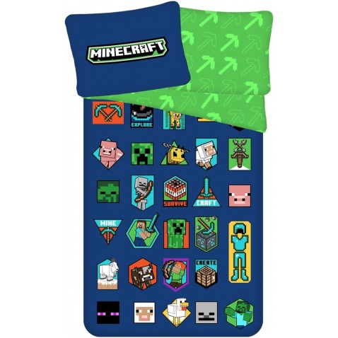 Povlečení pro děti Minecraft Badges