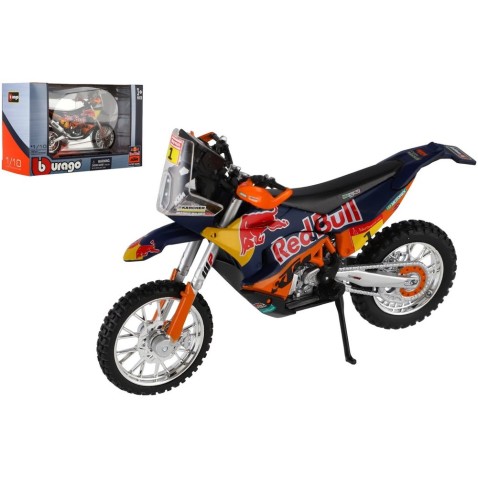 Motorka Bburago Red Bull KTM Rally Dakar 2019 kov/plast 12cm na volný chod