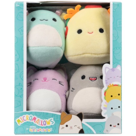 Micromallows 4Pack  - Axolotl, Kočka, Taco, Žralok