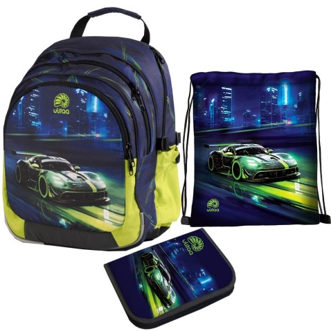 Škoní batoh Ulitaa Klasik Auto - 3dílný set