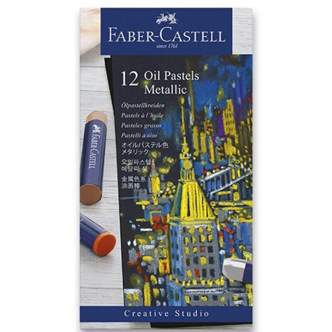 Pastely olejové Faber-Castell 12 barev metalické