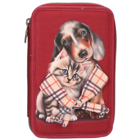 Dvoupatrový penál s výbavou Top Model Fur Ever Friends