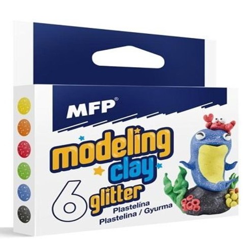 GLITTER modelína MFP 6 ks barev