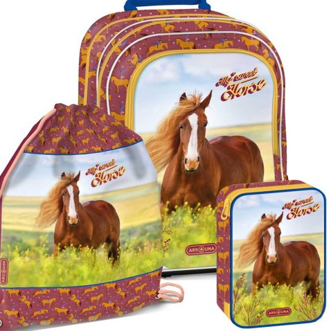 Školní batoh pro prvňáčka Ars Una My Sweet Horse SET