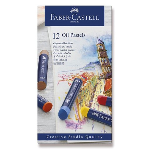 Pastely olejové Faber-Castell 12 barev metalické