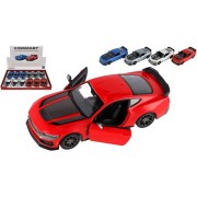 Auto Kinsmart 2024 Ford Mustang Dark Horse 1:38 kov/plast 12,5cm 4 barvy na zpětné nat.