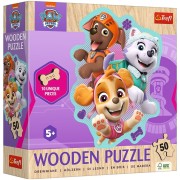 Puzzle dřevěné nepravidelné tvary Tlapková patrola/Paw Patrol 50 dílků