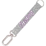 Klíčenka s karabinkou Oxybag Silver glitter