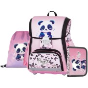 Školní aktovka PREMIUM Panda, 3dílný set