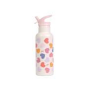 A Little Lovely Company - nerezová láhev na pití, 500 ml – srdce