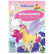 Omalovánky A4 se samolepkami Jednorožci