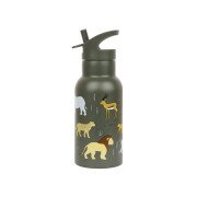 A Little Lovely Company - nerezová lahev na pití, 350 ml  - zvířata ze savany