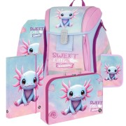 Škoní aktovka Oxybag Premium Light Axolotl - 5dílný set
