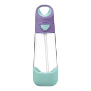 Láhev na pití s brčkem 600 ml - lilac pop
