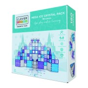Cleverclixx – Magnetická stavebnice – Mega Ice Crystal Pack – 180 dílků